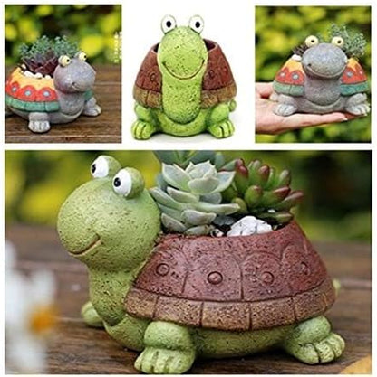 Turtle Plant Pot Flowerpot Animal Garden Pots Resin Succulent Pots