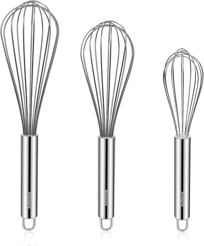 Kitchen Stainless Steel Whisk Set 8" 10" 12"