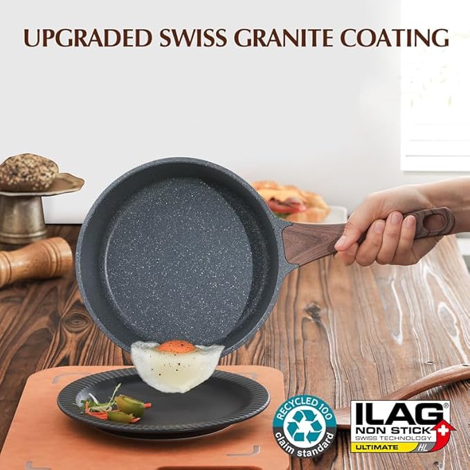 SENSARTE Nonstick Saucepan with Lid, 1.5 Quarts Small Pot