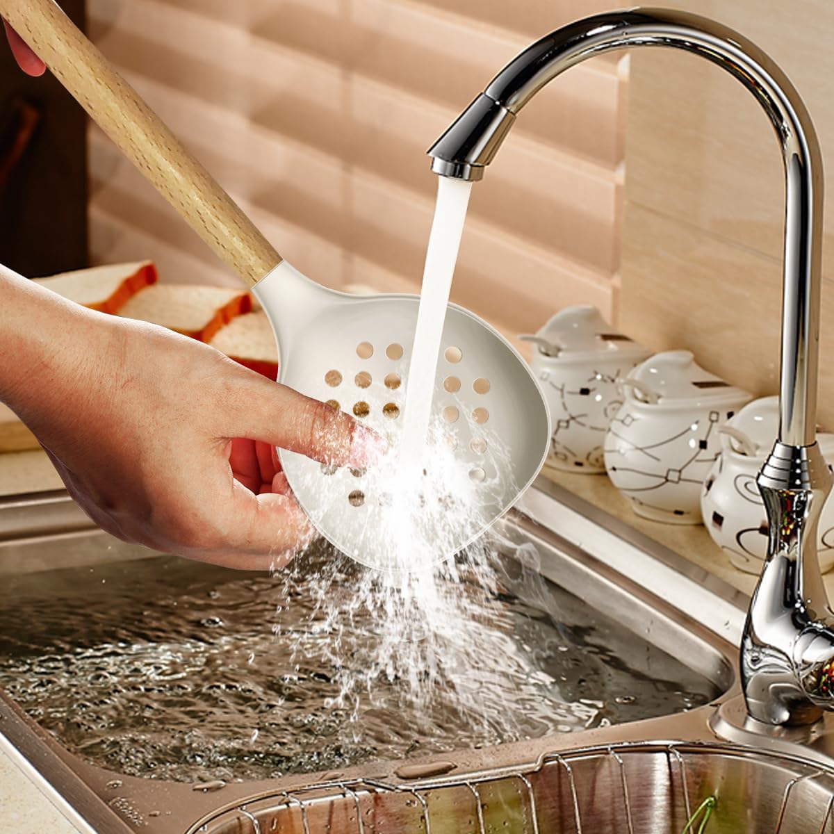 Silicone Cooking Utensils Set - 446°F Heat Resistant Silicone Kitchen Utensils for Cooking