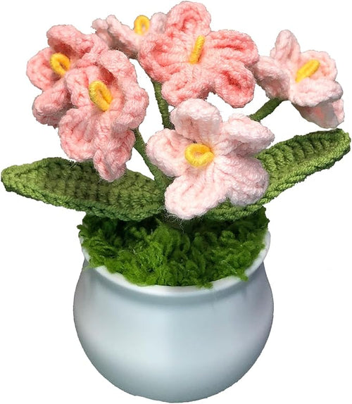 Crochet Flowers Cute Little Potted Flower, Gift for Birthday, Teacher’s Day, Graduation, Anniversary, Christmas