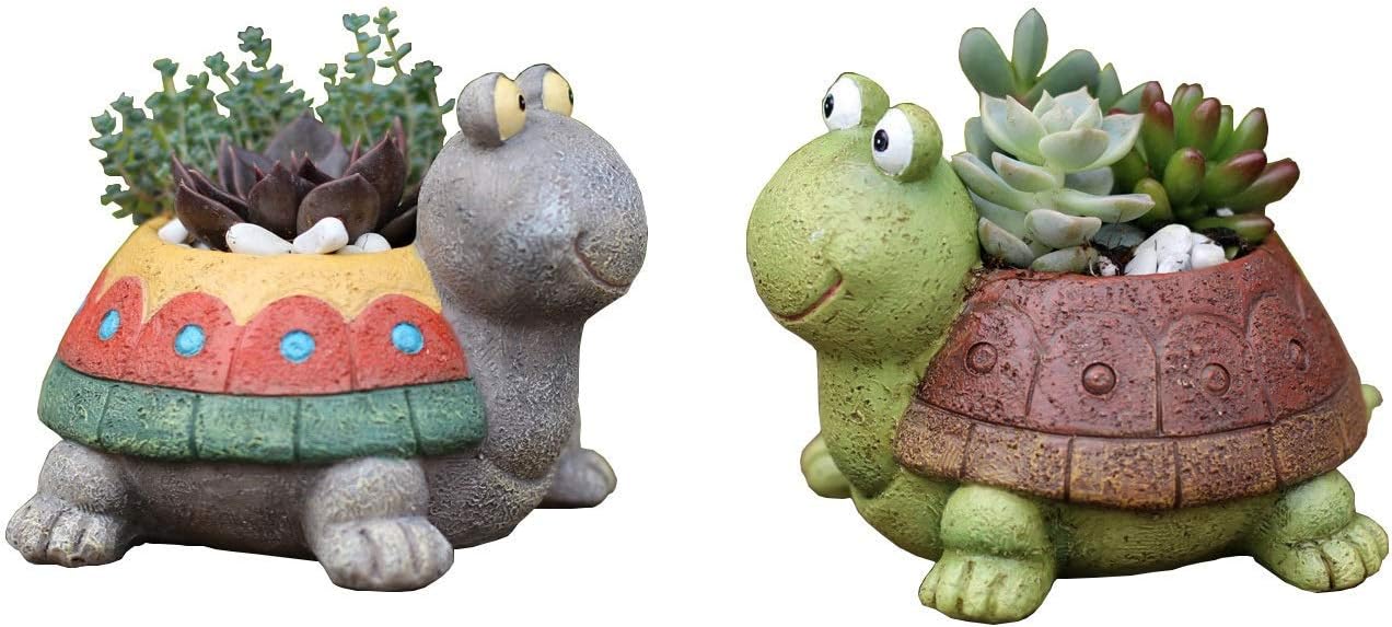 Turtle Plant Pot Flowerpot Animal Garden Pots Resin Succulent Pots