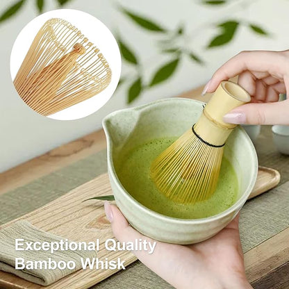 Green Matcha Whisk Making Set - Japanese Tea Kit
