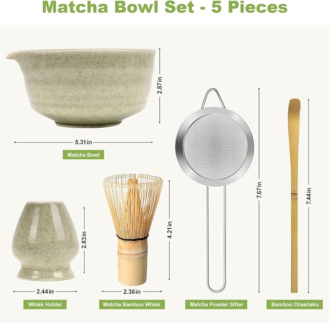 Green Matcha Whisk Making Set - Japanese Tea Kit