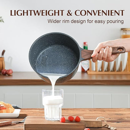 SENSARTE Nonstick Saucepan with Lid, 1.5 Quarts Small Pot