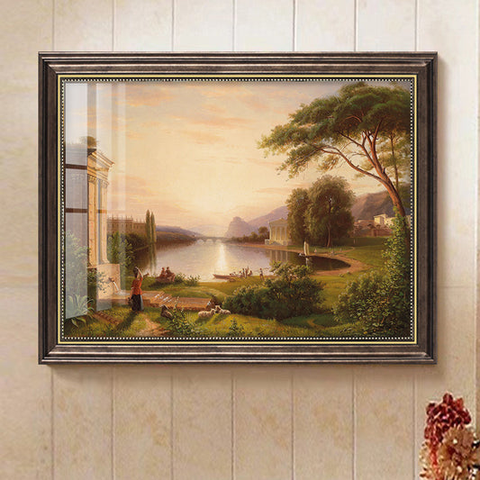 Vintage Landscape Oil Painting Art - Wall Hanging