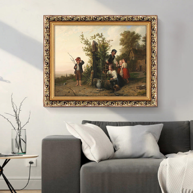 Rustic Character Classical Landscape Oil Painting for Living Room
