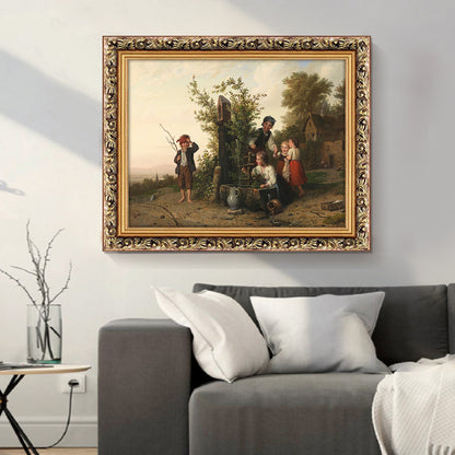 Rustic Character Classical Landscape Oil Painting for Living Room