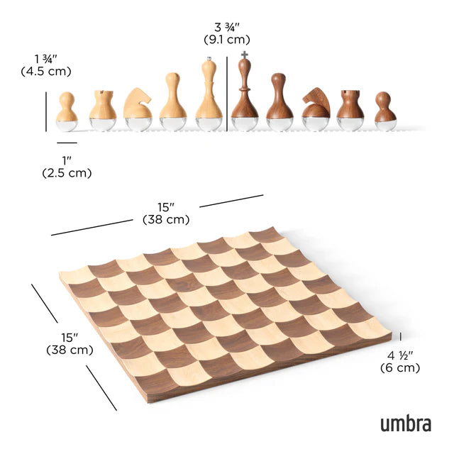 Family Wooden Chess Piece Decor